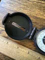 VINTAGE Lensatic Engineer Compass Direction Protector Hunt Ship Logo Works Great