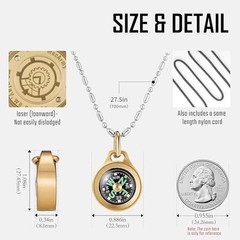 Mini Titanium/Brass Waterproof Pocket Compass for Hiking, Survival & Gifts – Key