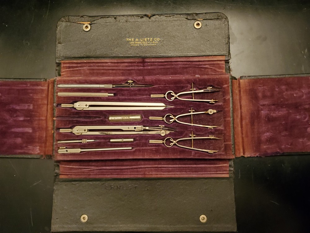 pre-war ~The A. Lietz Co. compass and scribe set~ Marvel 1965-R ~Made in Germany
