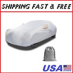 Caromop 10-Layer Waterproof Car Cover All Weather Protection (Snow, Rain, Sun)