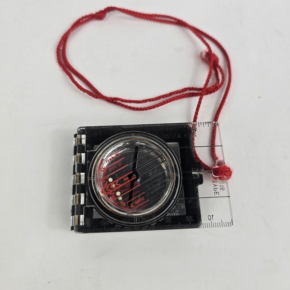 ​Nexus Type 16 Sighting Compass with Mirror Red Lanyard Vintage Silva Swedish…