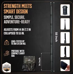 Hiking Tactical Stick Walking Staff – Outdoor Multitool Gear Trekking Pole