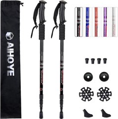 Hiking Trekking Poles, 2 Pack Collapsible, Lightweight, Anti Shock, Walking S…