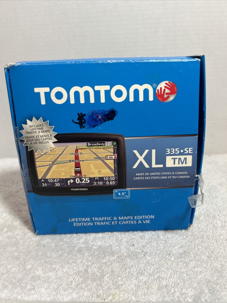 Open Box TomTom XL335 SE US and Canada Lifetime Maps Complete Great Condition