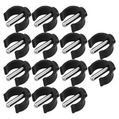 14Pcs Reusable Black ABS Cane Holder Clips for Walker and Toilet Frame Locks