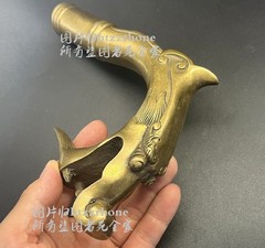Solid Brass Dragon Head Walking Stick Cane Handle Top Topper Hand Grip Tool