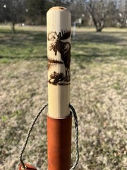 Moose Lake Mountains Natural Earth Tones Poplar Wood Walking Stick Hiking Staff