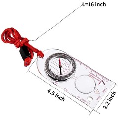 Portable Orienteering Compass Set x6 with Magnifier