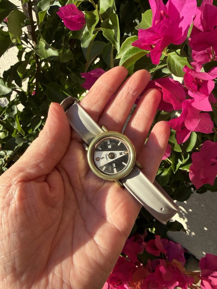 🧭Vintage Taylor Rochester N.Y. USA Wrist Compass Used, Working!
