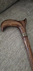Handmade 31″ Wood Walking Hiking Stick Cane With Wooden Handle
