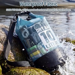 Dry Bag Waterproof for Men Women, 10L Lightweight Roll Top Dry Bag Dark blue