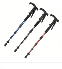 Lightweight Trekking Pole Walking Hiking Sticks Anti-Shock Adjustable Alpenstock