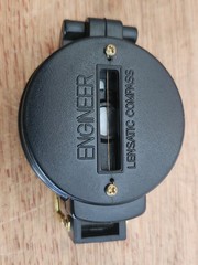 Engineer Lensatic Directional Compass Tested Works Plastic Taiwan C.C. Camping