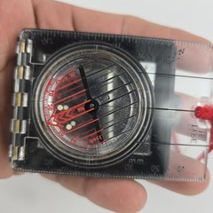 ​Nexus Type 16 Sighting Compass with Mirror Red Lanyard Vintage Silva Swedish…
