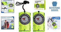 2-Pack Waterproof Kids Outdoor Compass with Magnifier & Scale