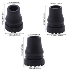 Rubber Walking Stick Cane Tip Anti-Slip Crutch Pad Hiking Trekking Protector