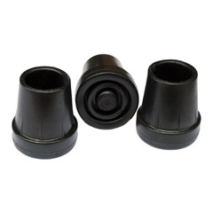 33cm Long Walking Support with 3.3cm Black Anti-Slip Tip Cap for Elderly