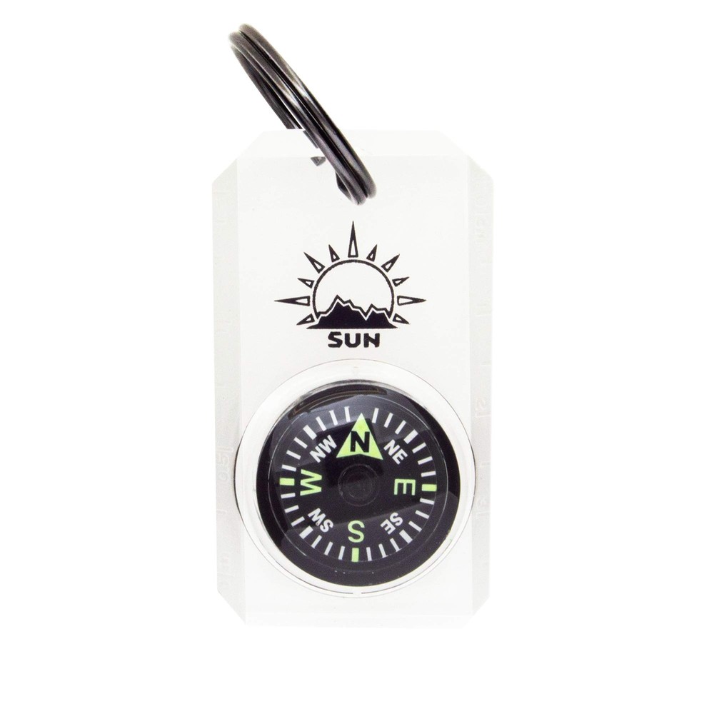 Minicomp Zipperpull Mini Compass With Split Ring | Easytoread Compass For Jacket
