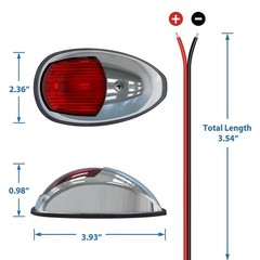 LED Boat Navigation Lights Red Green Bow Mount Marine Port Starboard Light
