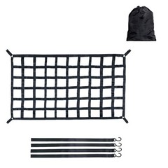 Cargo Net for Truck Bed and Roof Rack with Adjustable Hooks