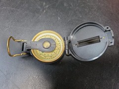 Vintage Engineer Directional Compass Black Metal Military Style