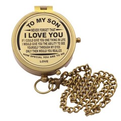 to My Son Compass Engraved Gift from Dad or Mom Father-Son & Mother-Son Bondi…