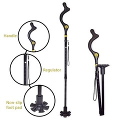 10 Level Walking Stick Adjustable Height Folding Posture Walking Cane for Adults