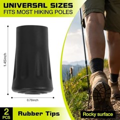 Trekking Pole Rubber Tips Replacement Protectors,Hiking Pole Tips Accessories