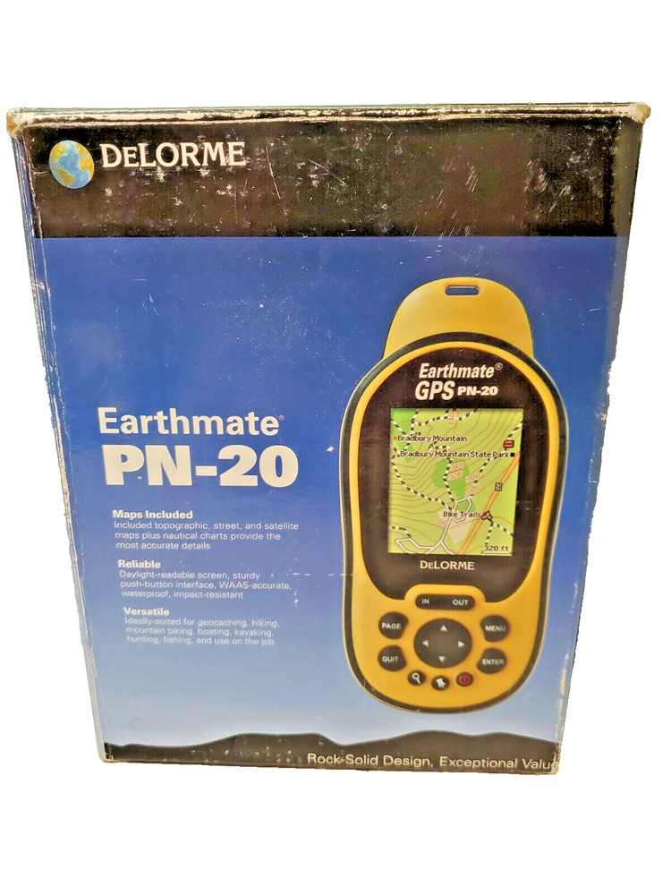 DELORME RUGGED EARTHMATE PN-20 12-CHANNELS GPS NAVIGATOR WAAS-ENABLED NOAA HIGH