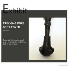 4 Pcs Hiking Pole Foot Pads Trekking Poles Accessories Tip Covers Walking Stick