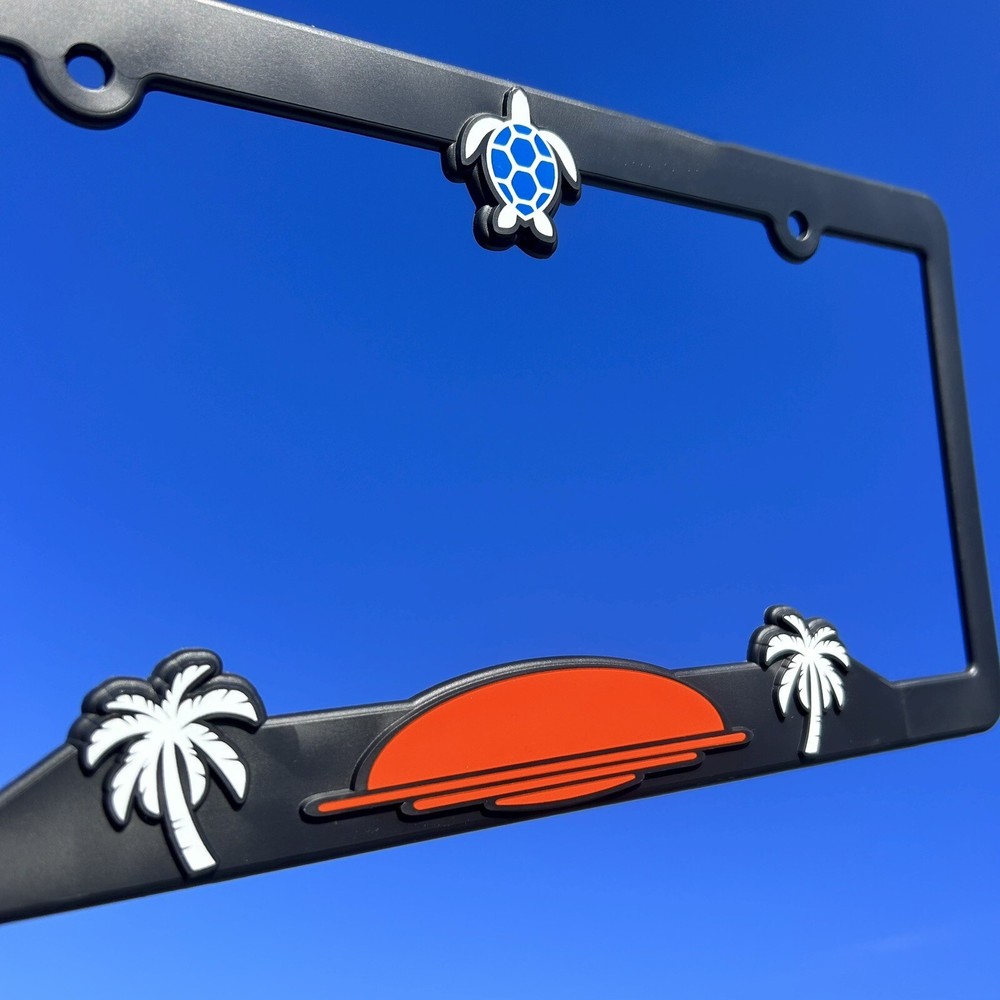 Turtle License Plate Frame Bracket-Beach-Ocean