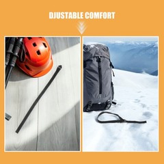 12Pcs Durable Nylon Cane Wrist Straps for Walking Sticks Hiking Poles Black