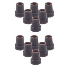 12Pcs Rubber Cane Tips for Walking Sticks Grey Non Slip Replacement Ends