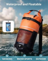 Waterproof Dry Bag for Women Men, 5L/10L/Roll Top Lightweight Dry 20L Orange