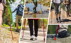 Hiking Pole Tips, 4Pcs, Rubber, Wear & Tear Resistant, for Trekking Poles,