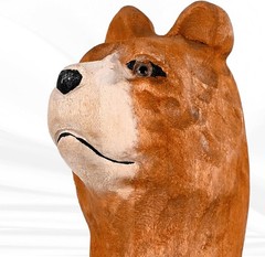 Carved Walking Stick with Animal Head – Lightweight and Strong Wooden Treckking
