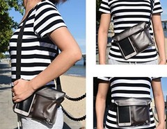 Freegrace Waterproof Pouches with Waist Strap / Pouch Case Bundle Set- Gray