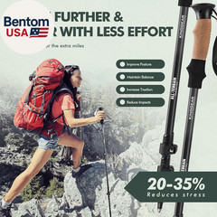 Nordic Walking Stick, TP1 Hiking Poles Retractable Lightweight 7075 Aluminum, Tr
