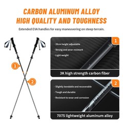 Naturehike Climbing Sticks Ultralight Outdoor Folding Trekking Poles Hiking Pole