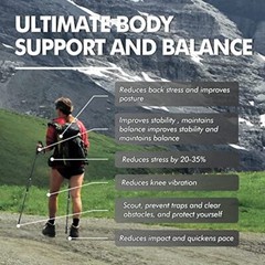 Walking Stick – Adjustable Hiking Poles 7075 Aluminum Trekking Poles with Qui…