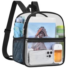 Clear Backpack Stadium Approved 12X11x6, Waterproof Clear Bag Stadium