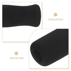 2Pcs Black Crutch Pads Soft Nbr Handle Covers Non Slip Grip for Comfortable Use