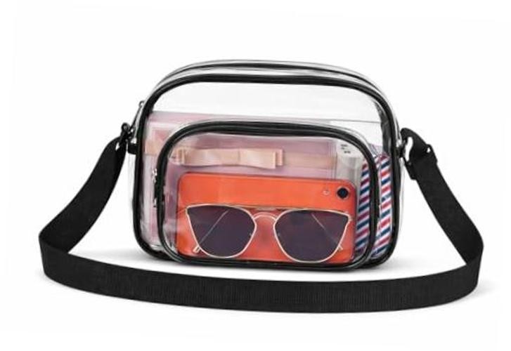 Clear Bag for Stadium Events Clear Purse Stadium Bag Satchel Small Black