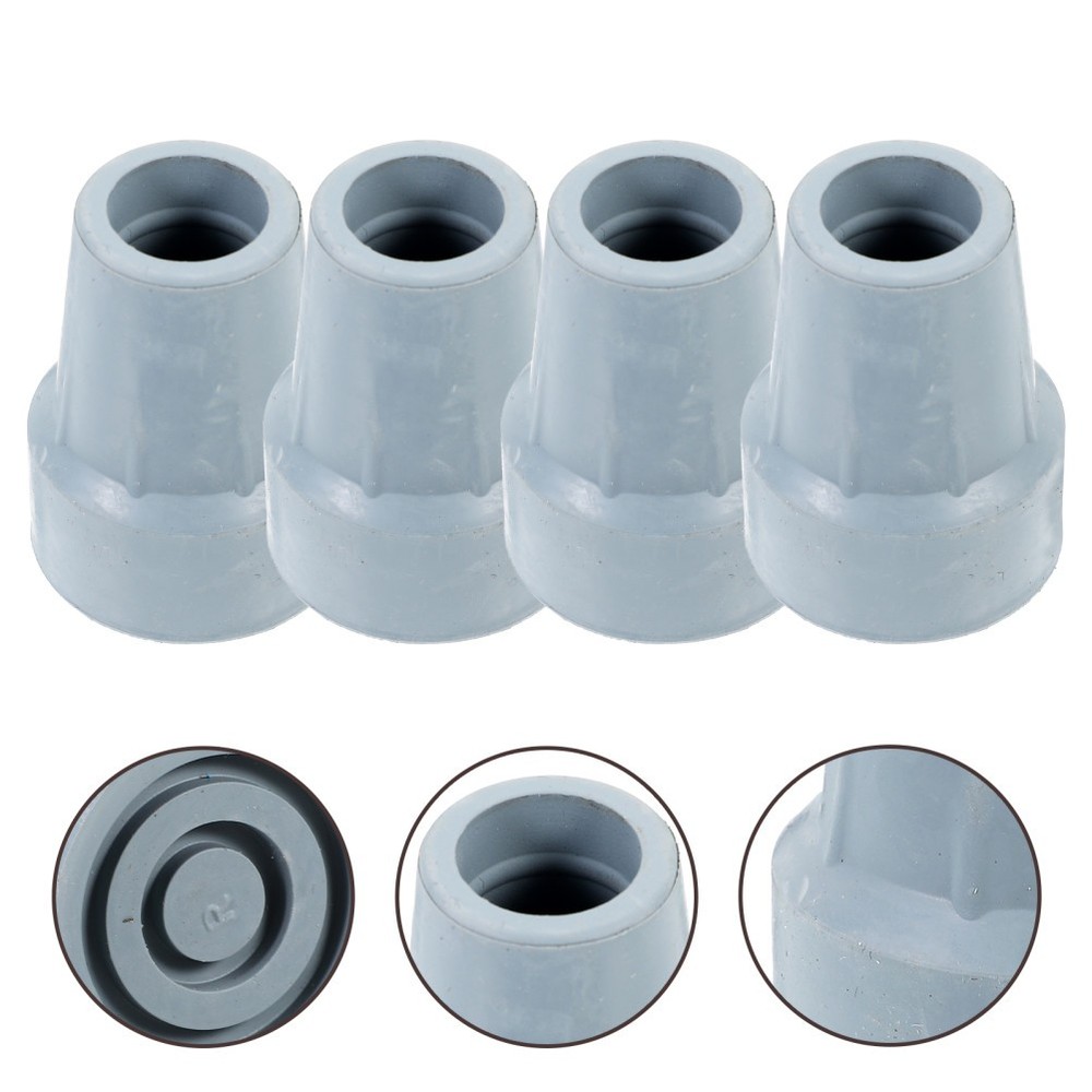 4Pcs Reusable Rubber Feet Replacement Hiking Pole Tips Non Slip Shock Absorbing
