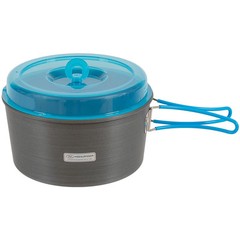 Highlander Camping Cook Pot 2.6L Buschcraft Camping Travel Stove Lid Grey