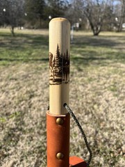 Moose Lake Mountains Natural Earth Tones Poplar Wood Walking Stick Hiking Staff