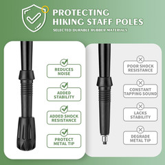 Durable Replacement Rubber Tips for Trekking Poles – Universal Anti-Slip Hiki…