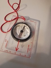 Compass Map plastic necklace