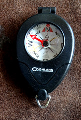 Coghlan’s Compass with LED Light Illuminated w/ Built-in Magnifier, Folding Case