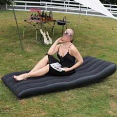 PVC Inflatable Single Sofa Plush Lounge Chair for Hiking Camping Trips